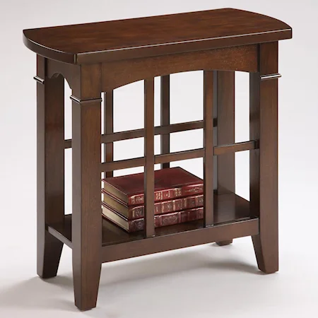 Chairside Table with Lower Shelf